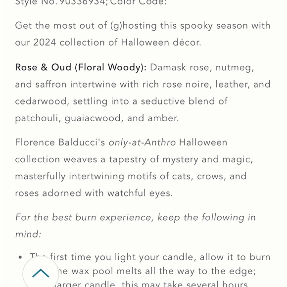 Florence Balducci Floral Rose & Oud Glass Candle - Picture 3 of 8